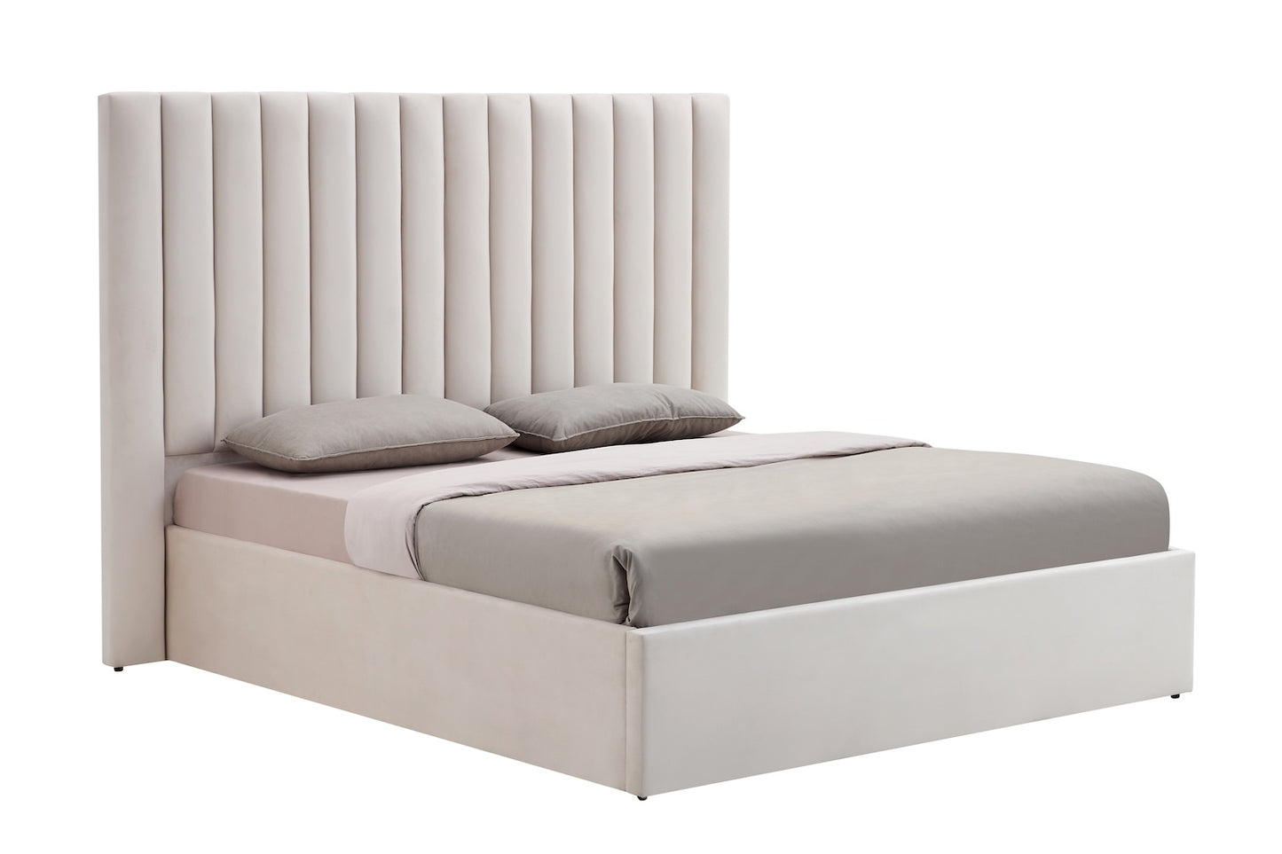 Marbella Bett mit Bettkasten, Beige, 180x200cm