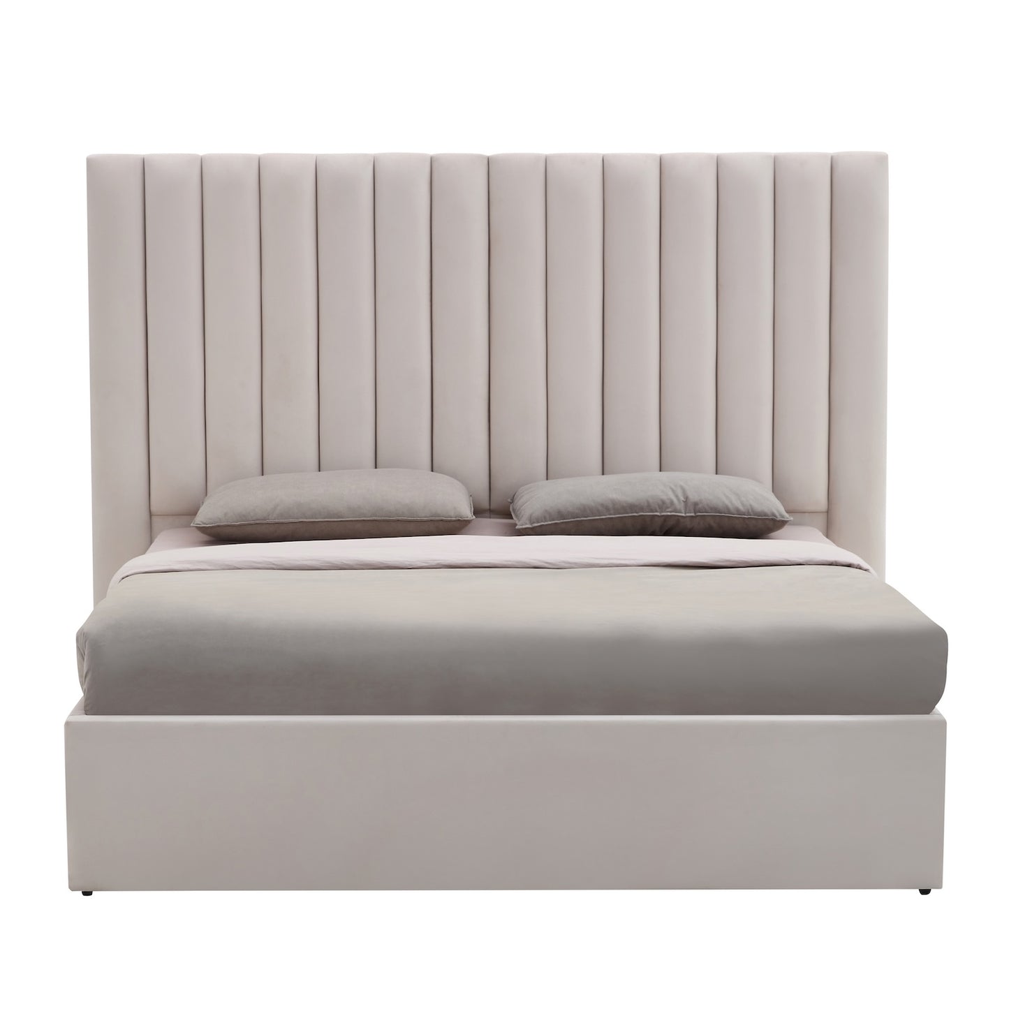 Marbella Bett mit Bettkasten, Beige, 180x200cm