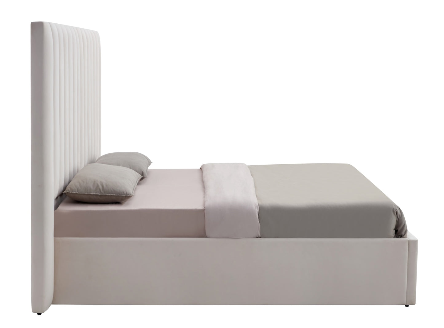 Marbella Bett mit Bettkasten, Beige, 180x200cm